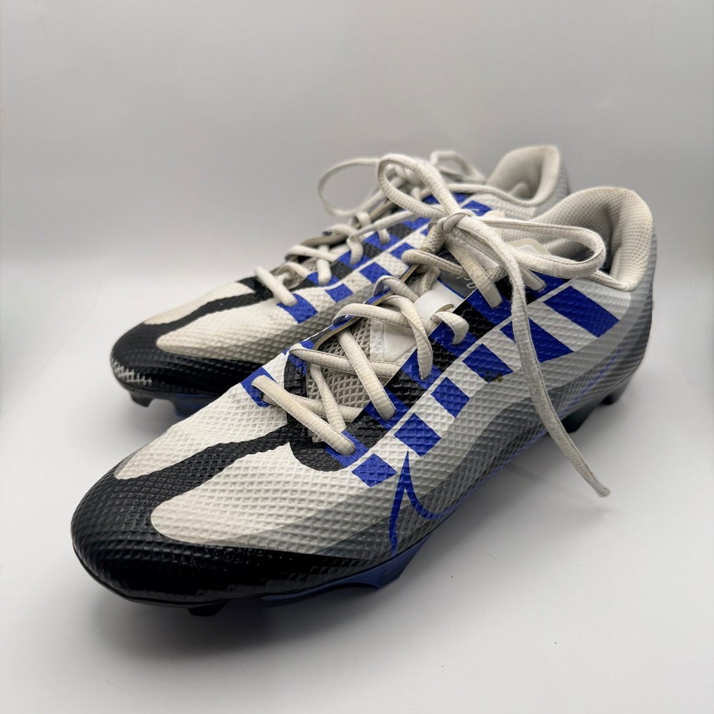 Nike Vapor Edge Pro 360 Football Cleats White Blue Black Mens 10